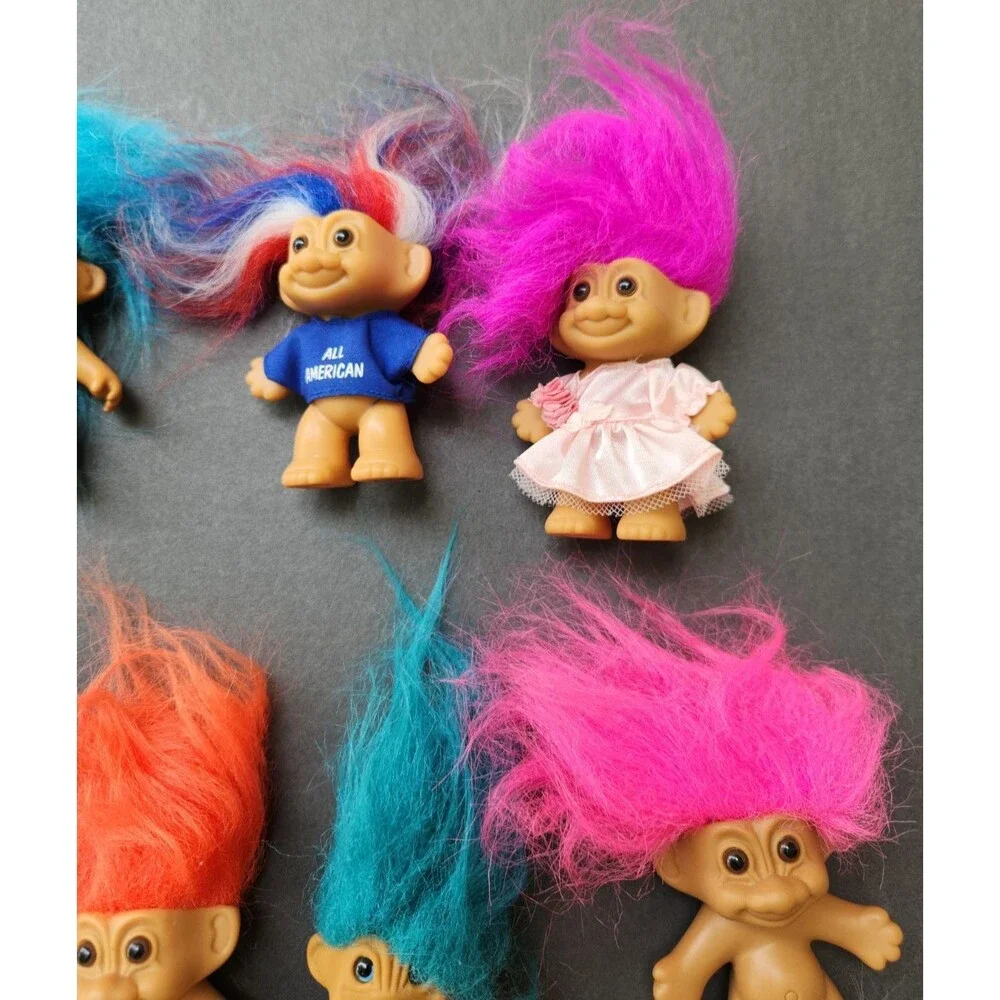 Vintage Troll Doll Lot 80s 90s Russ Berrie Ace Novelty Dam 25 Toys